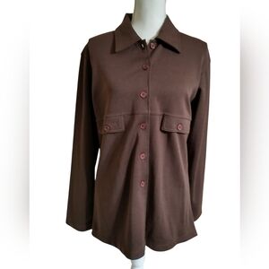 Betty Blue Brown Button-Up Shirt